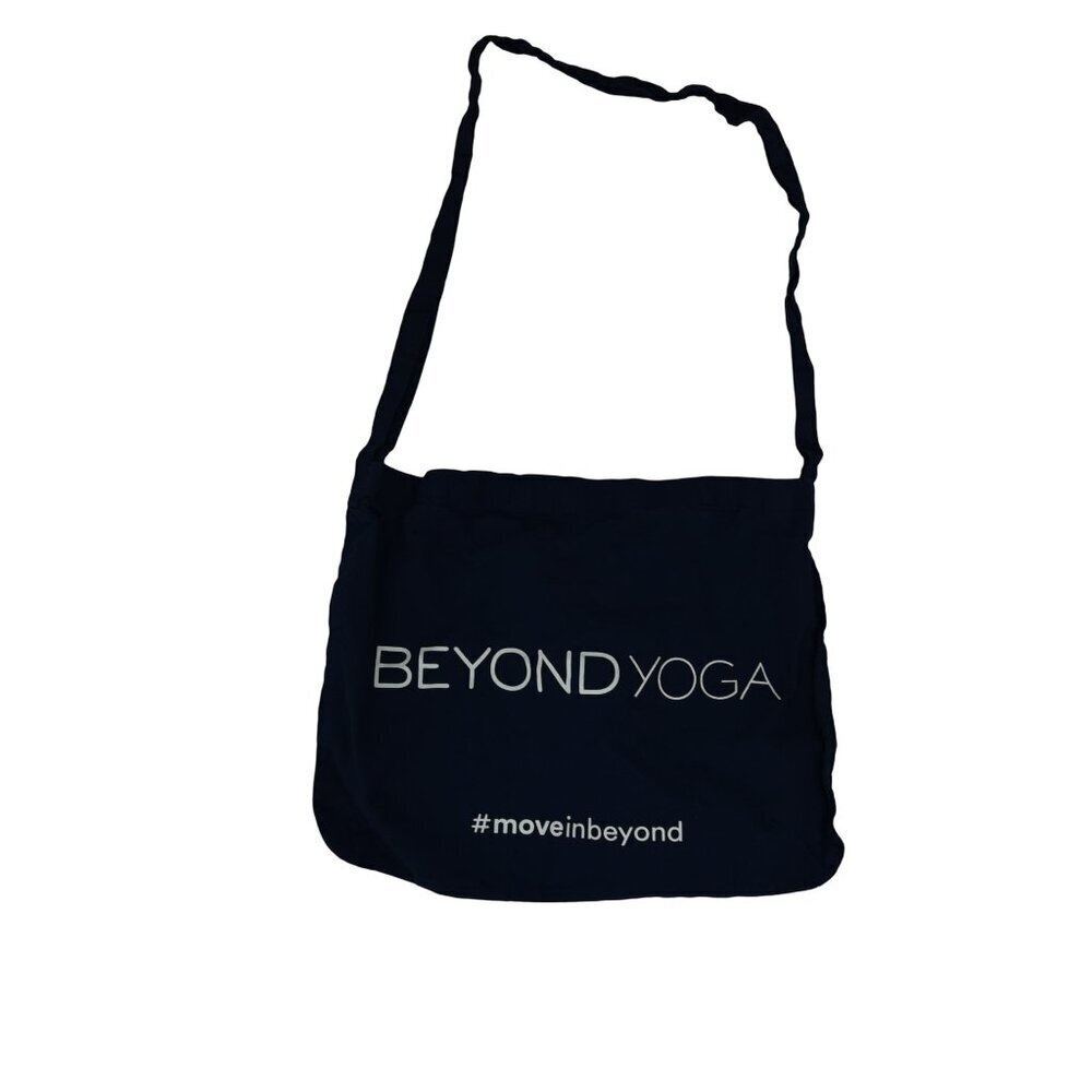 Beyond Yoga Tote Bag Navy White Large with Long Straps